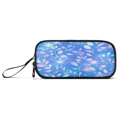 ISAOA Federmäppchen, Große Kapazität Stifteetui mit 3 Fächern, Schreibwarentasche Weihnachten Hellblau Beere für Schule & Bürobedarf von ISAOA