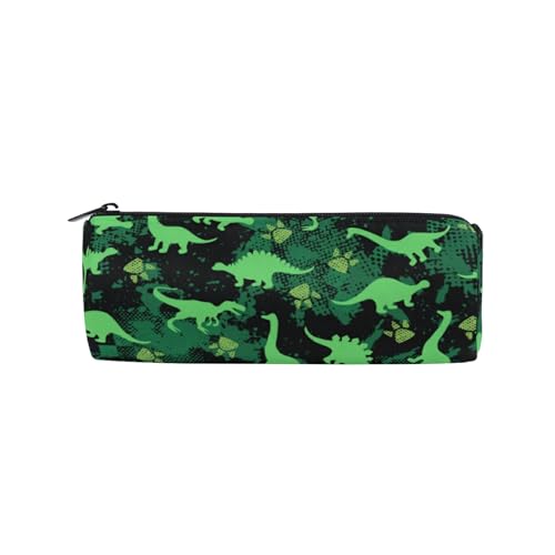 ISAOA Federmäppchen, Grüne Dinosaurier, Grunge-Hintergrund, runde Stiftetasche, Aufbewahrungstasche, Geldbörse, Stifthalter, geeignet für Kinder, Studenten oder Offiziere, Reise-Make-up-Tasche, #01, ISAOA Federmäppchen, Grüne Dinosaurier, Grunge-Hintergrund, runde Stiftetasche, Aufbewahrungstasche, Geldbörse, Stifthalter, geeignet für Kinder, Studenten oder Offiziere, Reise-Make-up-Tasche, #01, von ISAOA