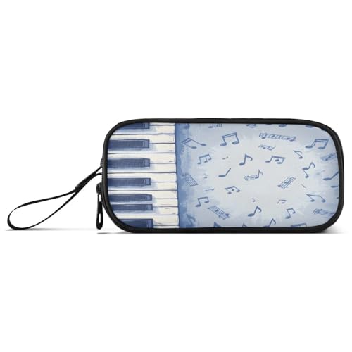 ISAOA Federmäppchen, großes Fassungsvermögen, Federmäppchen mit 3 Fächern, Schreibwaren-Tasche, Klaviertasten, Notizen für Schule & Bürobedarf von ISAOA