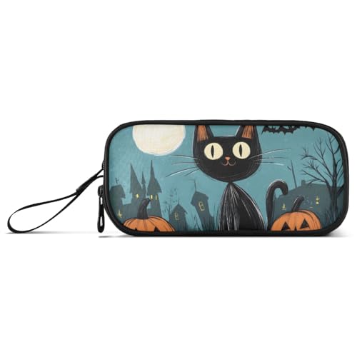 ISAOA Federmäppchen mit Cartoon-Katzen-Zeichnung über Halloween, großes Fassungsvermögen, 3 Fächer, Federmäppchen, tragbar, große Aufbewahrung, Stiftebox für Teenager, Jungen, Mädchen, Erwachsene ISAOA Federmäppchen mit Cartoon-Katzen-Zeichnung über Halloween, großes Fassungsvermögen, 3 Fächer, Federmäppchen, tragbar, große Aufbewahrung, Stiftebox für Teenager, Jungen, Mädchen, Erwachsene von ISAOA