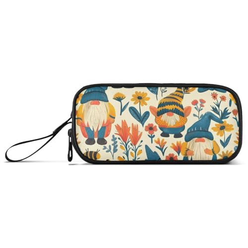 ISAOA Federmäppchen mit Honigbienen-Zwergen-Muster, großes Fassungsvermögen, 3 Fächer, Federmäppchen, tragbar, große Aufbewahrung, Stiftebox für Teenager, Jungen, Mädchen, Erwachsene, Studenten von ISAOA