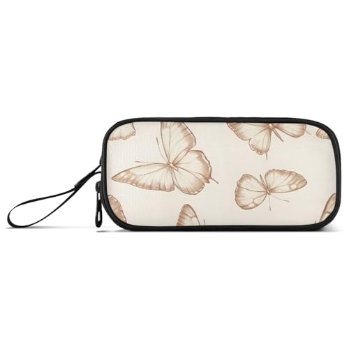 ISAOA Federmäppchen mit Schmetterlingsmuster, großes Fassungsvermögen, 3 Fächer, Federmäppchen, tragbar, große Aufbewahrung, Federmäppchen für Teenager, Jungen, Mädchen, Erwachsene, Studenten von ISAOA