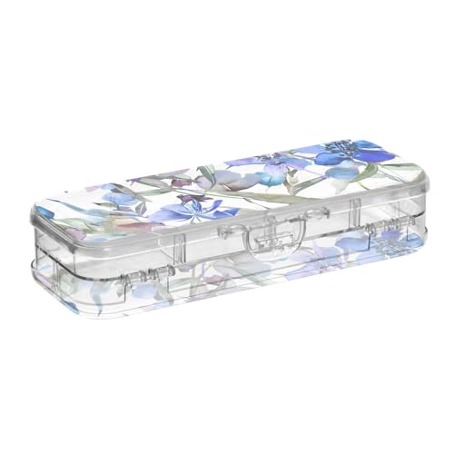 ISAOA Federmäppchen mit Schnappdeckel, doppelschichtig, transparent, mit 4 Linealen, Fächer, Stifteaufbewahrung, Organizer für Schule, Büro ISAOA Federmäppchen mit Schnappdeckel, doppelschichtig, transparent, mit 4 Linealen, Fächer, Stifteaufbewahrung, Organizer für Schule, Büro von ISAOA