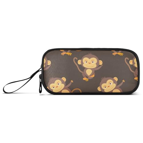 ISAOA Federmäppchen mit großem Fassungsvermögen, 3 Fächer, tragbar, große Aufbewahrung, Federmäppchen für Teenager, Jungen, Mädchen, Erwachsene, Studenten, Affen, Einheitsgröße, Taschen-Organizer von ISAOA
