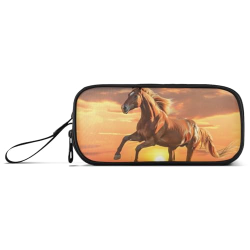 ISAOA Federmäppchen mit großem Fassungsvermögen, 3 Fächer, tragbar, große Aufbewahrung, Federmäppchen für Teenager, Jungen, Mädchen, Erwachsene, Studenten, Reiten, Einheitsgröße, Taschen-Organizer von ISAOA