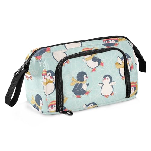 ISAOA Federmäppchen mit großem Fassungsvermögen, großes Fassungsvermögen, Pinguin, niedliches Tier, Retro-Stifttasche mit Reißverschluss, Büro, College, Schreibwaren, Organizer, Schulbedarf für ISAOA Federmäppchen mit großem Fassungsvermögen, großes Fassungsvermögen, Pinguin, niedliches Tier, Retro-Stifttasche mit Reißverschluss, Büro, College, Schreibwaren, Organizer, Schulbedarf für von ISAOA