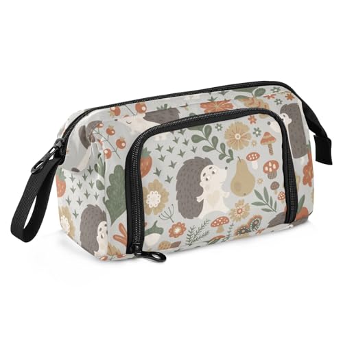 ISAOA Federmäppchen mit großem Fassungsvermögen, großes Fassungsvermögen, Wald, niedlicher Igel, Blumen, Schmetterlinge, Stifte-Tasche mit Reißverschluss, Büro, College, Schreibwaren, Organizer, ISAOA Federmäppchen mit großem Fassungsvermögen, großes Fassungsvermögen, Wald, niedlicher Igel, Blumen, Schmetterlinge, Stifte-Tasche mit Reißverschluss, Büro, College, Schreibwaren, Organizer, von ISAOA