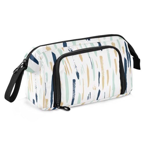 ISAOA Federmäppchen mit großem Fassungsvermögen, großes Fassungsvermögen, abstrakte Streifen, Stifte-Tasche mit Reißverschluss, Büro, College, Schreibwaren, Organizer, Schulbedarf für Teenager, ISAOA Federmäppchen mit großem Fassungsvermögen, großes Fassungsvermögen, abstrakte Streifen, Stifte-Tasche mit Reißverschluss, Büro, College, Schreibwaren, Organizer, Schulbedarf für Teenager, von ISAOA