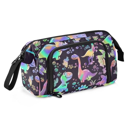 ISAOA Federmäppchen mit großem Fassungsvermögen, großes Fassungsvermögen, bunte Dinosaurier, Kakteen, Aloe und Steine, Stifte-Tasche mit Reißverschluss, Büro, College, Schreibwaren, Organizer, ISAOA Federmäppchen mit großem Fassungsvermögen, großes Fassungsvermögen, bunte Dinosaurier, Kakteen, Aloe und Steine, Stifte-Tasche mit Reißverschluss, Büro, College, Schreibwaren, Organizer, von ISAOA