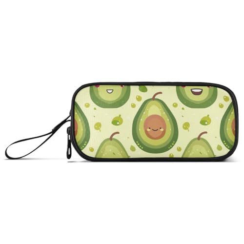 ISAOA Federmäppchen mit niedlichem Avocado, großes Fassungsvermögen, 3 Fächer, Federmäppchen, tragbar, große Aufbewahrung, Federmäppchen für Teenager, Jungen, Mädchen, Erwachsene, Studenten, Süßer von ISAOA