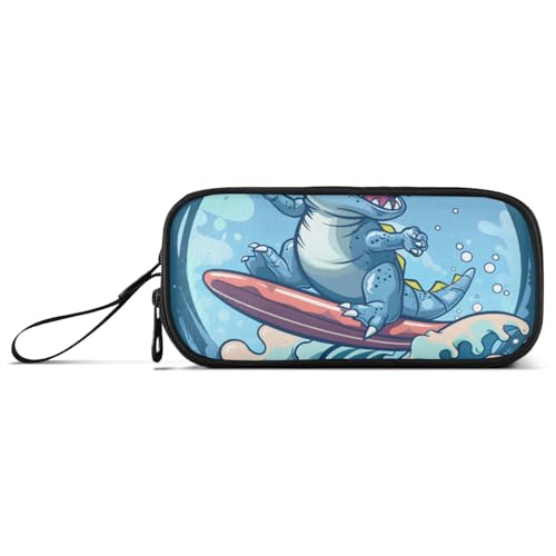 ISAOA Federmäppchen mit niedlichem Cartoon-Dinosaurier-Motiv, großes Fassungsvermögen, 3 Fächer, tragbar, große Aufbewahrung, Federmäppchen für Teenager, Jungen, Mädchen, Erwachsene, Studenten von ISAOA