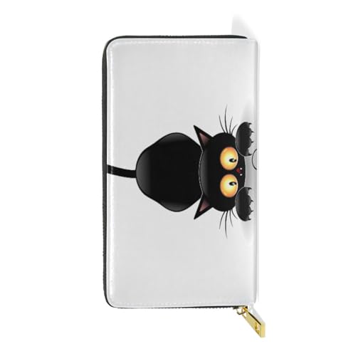 ISAOA Geldbörse mit niedlicher Maus, schwarze Katze, multifunktional, mit Reißverschluss, Clutch, großes Fassungsvermögen, Kartenhalter, 19 cm, #01, Einheitsgröße, modisch von ISAOA