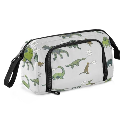 ISAOA Große Kapazität, Federmäppchen, Dinosaurier-Stifttasche mit Reißverschluss, Büro, College, Schreibwaren, Organizer, Schulbedarf für Teenager, Mädchen, Jungen und Erwachsene, #01, Einheitsgröße, ISAOA Große Kapazität, Federmäppchen, Dinosaurier-Stifttasche mit Reißverschluss, Büro, College, Schreibwaren, Organizer, Schulbedarf für Teenager, Mädchen, Jungen und Erwachsene, #01, Einheitsgröße, von ISAOA