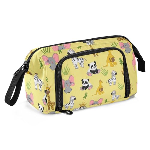 ISAOA Große Kapazität, Federmäppchen, großes Fassungsvermögen, Federmäppchen, Baby, Tiere, Panda, Zebra, Giraffe, Stifttasche mit Reißverschluss, Büro, College, Schreibwaren, Organizer, Schulbedarf ISAOA Große Kapazität, Federmäppchen, großes Fassungsvermögen, Federmäppchen, Baby, Tiere, Panda, Zebra, Giraffe, Stifttasche mit Reißverschluss, Büro, College, Schreibwaren, Organizer, Schulbedarf von ISAOA