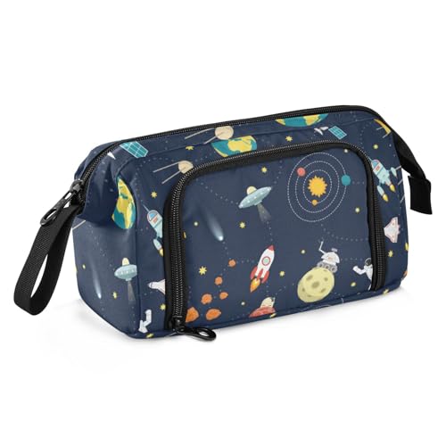 ISAOA Große Kapazität, Federmäppchen, großes Fassungsvermögen, Weltraum, Sterne, Planeten, Astronaut, Stifte-Tasche mit Reißverschluss, Büro, Uni, Schreibwaren, Organizer, Schulbedarf für Teenager, ISAOA Große Kapazität, Federmäppchen, großes Fassungsvermögen, Weltraum, Sterne, Planeten, Astronaut, Stifte-Tasche mit Reißverschluss, Büro, Uni, Schreibwaren, Organizer, Schulbedarf für Teenager, von ISAOA