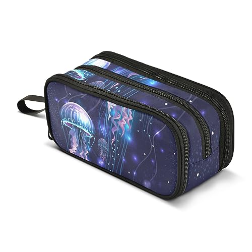 ISAOA Große Kapazität Bleistift Fällen Glowing Vivid Transparent Unterwasser Quallen Beutel Tasche Große Stift Tasche Schreibwaren Tasche, #371, Einheitsgröße, Taschen-Organizer von ISAOA