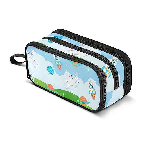 ISAOA Große Kapazität Federmäppchen (Astronaut Star Rocket Planet) Pouch Bag Large Pen Bag Stationery Bag for Girls Boys Adults Student, #7, Einheitsgröße, Taschen-Organizer von ISAOA