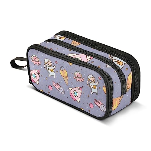 ISAOA Große Kapazität Federmäppchen (Magical Rocket Space) Pouch Bag Large Pen Bag Stationery Bag for Girls Boys Adults Student, #8, Einheitsgröße, Taschen-Organizer von ISAOA