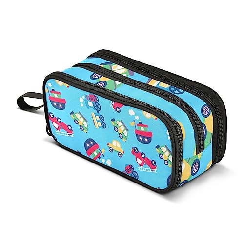 ISAOA Große Kapazität Federmäppchen (Transport Red Cartoon Cars) Pouch Bag Large Pen Bag Stationery Bag for Girls Boys Adults Student, #4, Einheitsgröße, Taschen-Organizer von ISAOA