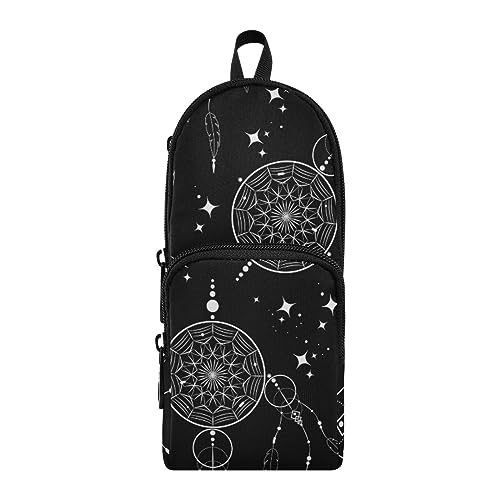 ISAOA Große Kapazität Federmäppchen Boho Magic Star Traumfänger Beutel Tasche Große Stifttasche Schreibwaren Tasche für Mädchen Jungen Erwachsene Studenten, #3, Einheitsgröße, Schulranzen-Set von ISAOA