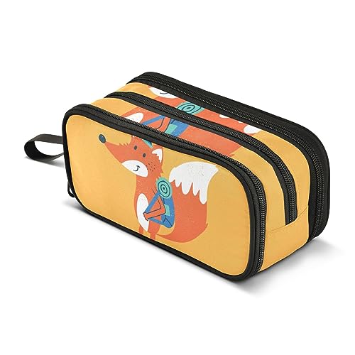 ISAOA Große Kapazität Federmäppchen Niedlich Camper Fuchs Beutel Tasche Große Stifttasche Schreibwaren Tasche für Mädchen Jungen Erwachsene Studenten, #5, Einheitsgröße, Taschen-Organizer von ISAOA