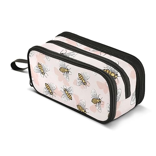 ISAOA Große Kapazität Federmäppchen Niedlich Sommer Honigbienen Beutel Tasche Große Stifttasche Schreibwaren Tasche für Mädchen Jungen Erwachsene Studenten, #27, Einheitsgröße, Taschen-Organizer von ISAOA