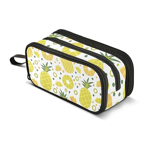 ISAOA Große Kapazität Federmäppchen Niedliche Ananas Obst Polka Dot Pouch Tasche Große Stifttasche Schreibwaren Tasche für Mädchen Jungen Erwachsene Studenten, #1, Einheitsgröße, Taschen-Organizer von ISAOA