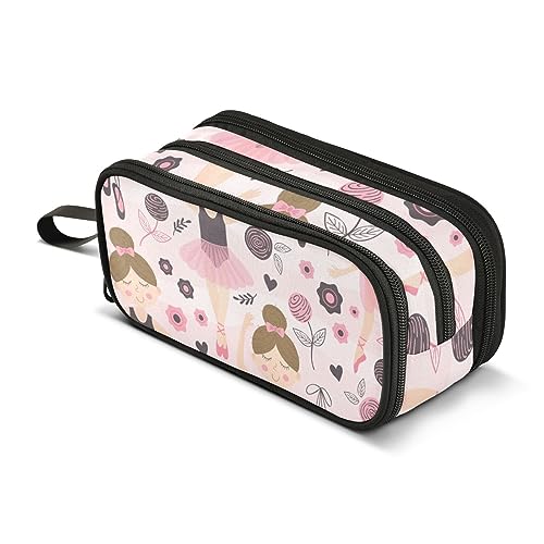 ISAOA Große Kapazität Federmäppchen Niedliche Ballerina Mädchen Rosa Beutel Tasche Große Stifttasche Schreibwaren Tasche für Mädchen Jungen Erwachsene Studenten, #7, Einheitsgröße, Taschen-Organizer von ISAOA