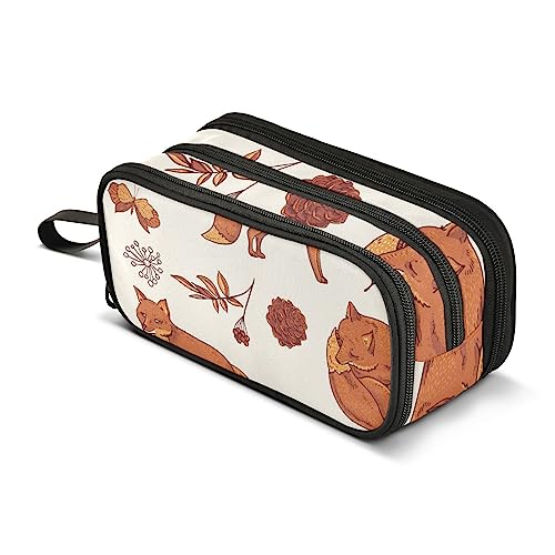 ISAOA Große Kapazität Federmäppchen Sad Fox Pouch Tasche Große Stifttasche Schreibwaren Tasche für Mädchen Jungen Erwachsene Studenten, #6, Einheitsgröße, Taschen-Organizer von ISAOA