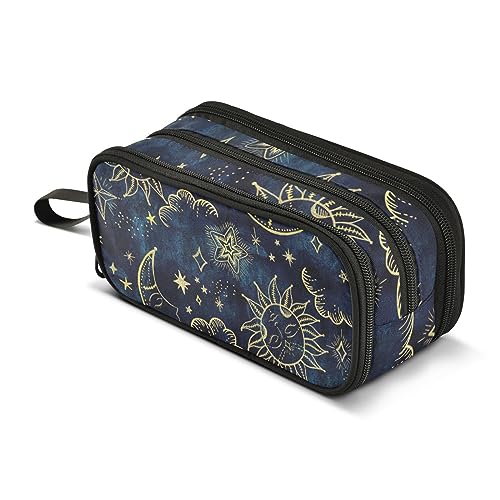 ISAOA Große Kapazität Federmäppchen Sonne Mond Boho Kosmos Astrologie Tasche Große Stifttasche Schreibwaren Tasche für Mädchen Jungen Erwachsene Studenten, #8, Einheitsgröße, Taschen-Organizer von ISAOA