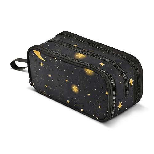 ISAOA Große Kapazität Federmäppchen Sternenhimmel Mond Stern Beutel Tasche Große Stifttasche Schreibwaren Tasche für Mädchen Jungen Erwachsene Studenten, #4, Einheitsgröße, Taschen-Organizer von ISAOA