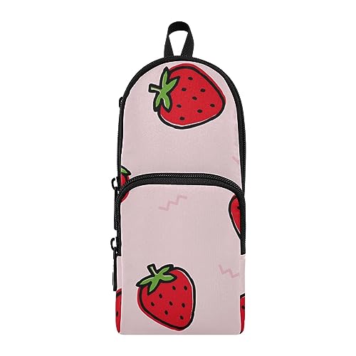 ISAOA Große Kapazität Federmäppchen Süße Erdbeeren Beutel Tasche Große Stifttasche Schreibwaren Tasche für Mädchen Jungen Erwachsene Studenten, #12, Einheitsgröße, Schulranzen-Set von ISAOA