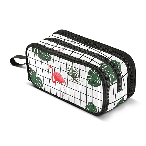 ISAOA Große Kapazität Federmäppchen Tropische Ananas Flamingo Palmblatt 4 Beutel Tasche Große Stift Tasche Schreibwaren Tasche, #64, Einheitsgröße, Taschen-Organizer von ISAOA