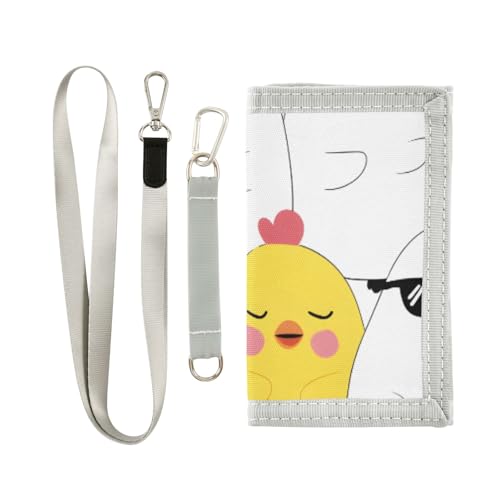 ISAOA Kindergeldbörse mit Sonnenbrille, Hühnermuster, dreifach gefaltete Geldbörse mit Münzfach mit Reißverschluss und Kartenhaltern, Neuheit Geldbörse für Kindergeburtstage ISAOA Kindergeldbörse mit Sonnenbrille, Hühnermuster, dreifach gefaltete Geldbörse mit Münzfach mit Reißverschluss und Kartenhaltern, Neuheit Geldbörse für Kindergeburtstage von ISAOA