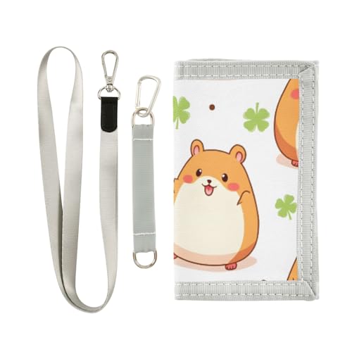 ISAOA Kleeblatt-Geldbörse mit Tier-Maus-Motiv, dreifach gefaltete Geldbörse für Kleinkinder, Münzfach mit Reißverschluss und Kartenhaltern, Neuheit Geldbörse für Kindergeburtstagsgeschenke von ISAOA