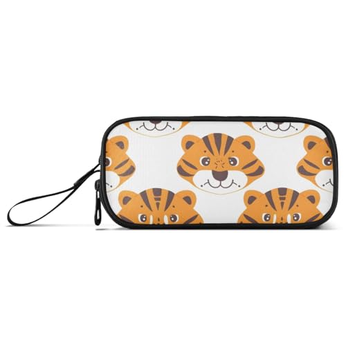ISAOA Many Tiger Federmäppchen mit großem Fassungsvermögen, 3 Fächer, tragbar, große Aufbewahrung, Federmäppchen für Teenager, Jungen, Mädchen, Erwachsene, Studenten, Viele Tiger, Einheitsgröße von ISAOA