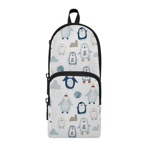 ISAOA Mnsruu Federmäppchen mit großem Fassungsvermögen, mit mehreren Taschen, Pinguin, Schal, Hüte, Winter, süße Tasche, Tasche, Schule, Büro, Teenager, Mädchen, Jungen, #01, Einheitsgröße, Hübsch ISAOA Mnsruu Federmäppchen mit großem Fassungsvermögen, mit mehreren Taschen, Pinguin, Schal, Hüte, Winter, süße Tasche, Tasche, Schule, Büro, Teenager, Mädchen, Jungen, #01, Einheitsgröße, Hübsch von ISAOA