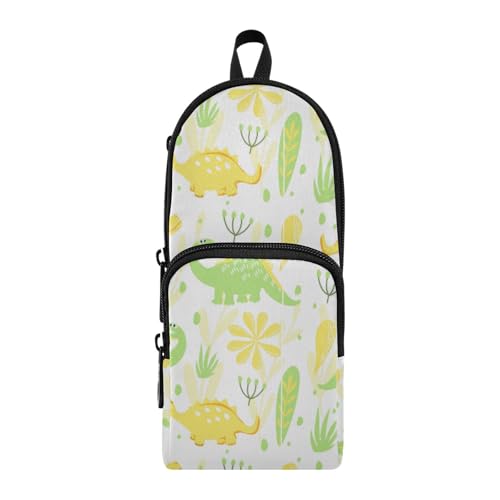 ISAOA Mnsruu Federmäppchen mit großem Fassungsvermögen und mehreren Taschen, nahtloser Dinosaurier-Tasche, Tasche, Schule, Büro, Teenager, Mädchen, Jungen, #01, Einheitsgröße, Hübsch von ISAOA