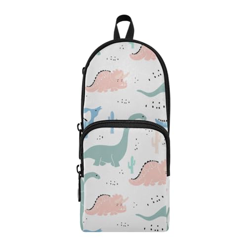 ISAOA Mnsruu Federmäppchen mit großem Fassungsvermögen und mehreren Taschen, niedliche Dinosaurier, Tasche, Tasche, Schule, Büro, Teenager, Mädchen, Jungen, #01, Einheitsgröße, Hübsch von ISAOA