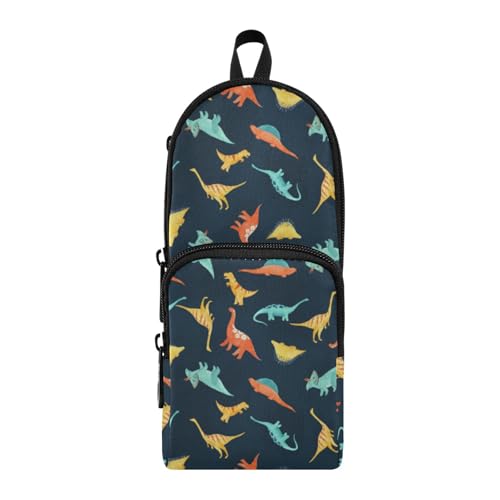 ISAOA Mnsruu Federmäppchen mit großem Fassungsvermögen und mehreren Taschen, niedliche Dinosaurier-Tasche, Tasche, Schule, Büro, Teenager, Mädchen, Jungen, #01, Einheitsgröße, Hübsch von ISAOA