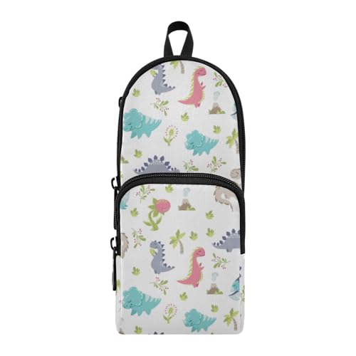 ISAOA Mnsruu Federmäppchen mit großem Fassungsvermögen und mehreren Taschen, süße Dinosaurier-Tasche, Tasche, Schule, Büro, Teenager, Mädchen, Jungen, #01, Einheitsgröße, Hübsch von ISAOA