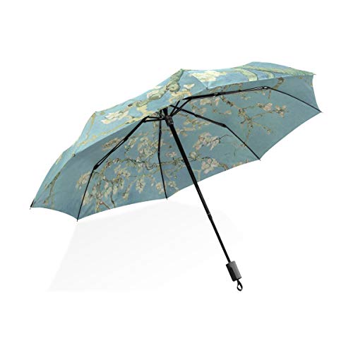 ISAOA Nicht-automatischer Reise-Regenschirm, kompakter faltbarer Regenschirm Van Gogh Malerei, winddicht, ultraleicht, UV-Schutz, Regenschirm f¨¹r Damen und Herren von ISAOA