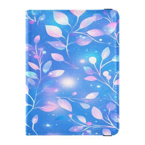 ISAOA Reisepasshülle, Brieftasche, Impfkartenhalter, Leder, Kartenetui, Weihnachten, hellblau, Beere, Reisedokumenten-Organizer von ISAOA