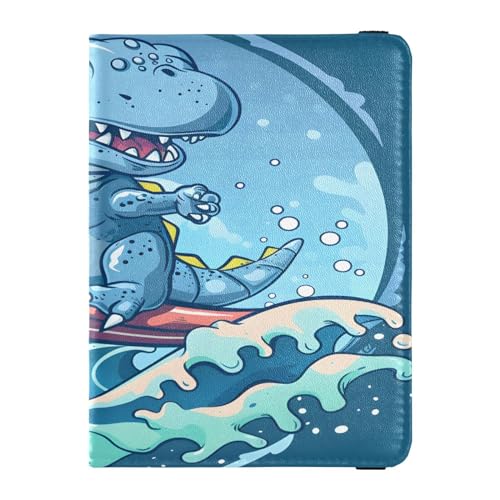 ISAOA Reisepasshülle, Brieftasche, Impfkartenhalter, Leder, Kartenetui, niedlicher Cartoon-Dinosaurier, Reisedokumenten-Organizer, multi von ISAOA