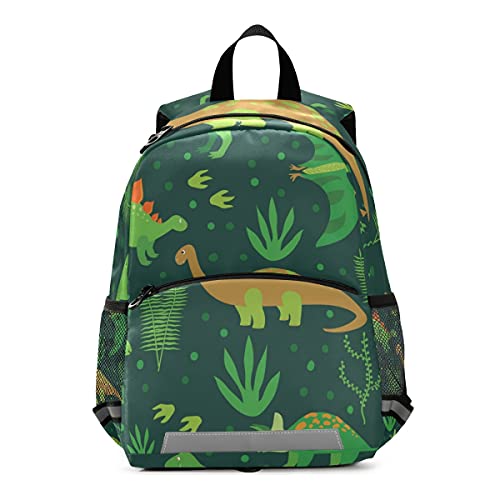 ISAOA Rucksack mit Zügeln für Jungen und Mädchen, niedlicher Dinosaurier-Rucksack, Kindergartentasche, Vorschule, Kindergarten, Reisetasche mit Brustclip von ISAOA