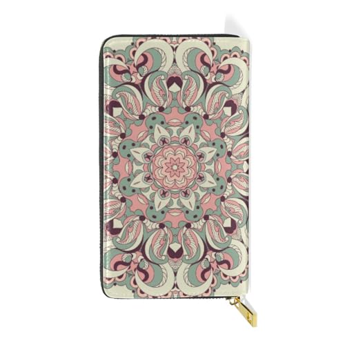 ISAOA Schöne Geldbörse mit arabeskischer Spitze, multifunktionale Handtasche, Reißverschluss, Clutch, großes Fassungsvermögen, Kartenhalter, 19 cm, #01, Einheitsgröße, modisch von ISAOA