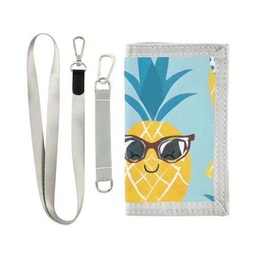 ISAOA Sonnenbrille Ananas Sommer Kinder Geldbörse für Jungen und Mädchen, Kleinkind, dreifach gefaltete Geldbörse mit Münzfach mit Reißverschluss und Kartenhaltern, Neuheit Geldbörse für Kinder ISAOA Sonnenbrille Ananas Sommer Kinder Geldbörse für Jungen und Mädchen, Kleinkind, dreifach gefaltete Geldbörse mit Münzfach mit Reißverschluss und Kartenhaltern, Neuheit Geldbörse für Kinder von ISAOA