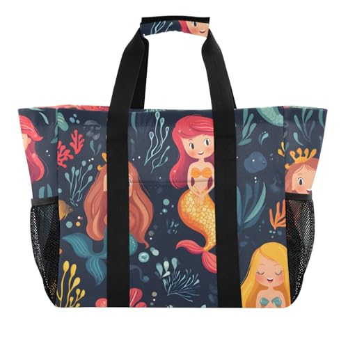 ISAOA Strandtasche für Damen, Korallenfisch, Meerjungfrauenmuster, groß, wasserdicht, für Reisen, Pool, Yoga, Krankenschwester, Einkaufstasche ISAOA Strandtasche für Damen, Korallenfisch, Meerjungfrauenmuster, groß, wasserdicht, für Reisen, Pool, Yoga, Krankenschwester, Einkaufstasche von ISAOA