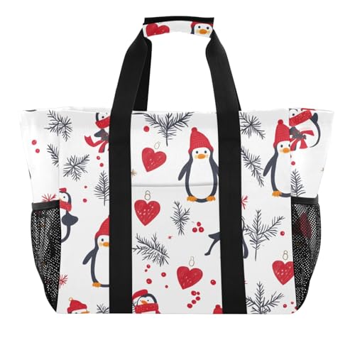 ISAOA Strandtasche für Damen, Pinguin, Herz, Grasmuster, groß, wasserdicht, für Reisen, Pool, Yoga, Krankenschwester, Einkaufstasche ISAOA Strandtasche für Damen, Pinguin, Herz, Grasmuster, groß, wasserdicht, für Reisen, Pool, Yoga, Krankenschwester, Einkaufstasche von ISAOA