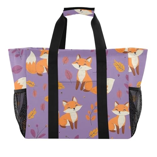 ISAOA Süße Fuchs-Strandtasche für Damen, groß, wasserdicht, für Reisen, Pool, Yoga, Krankenschwester, Einkaufstasche ISAOA Süße Fuchs-Strandtasche für Damen, groß, wasserdicht, für Reisen, Pool, Yoga, Krankenschwester, Einkaufstasche von ISAOA